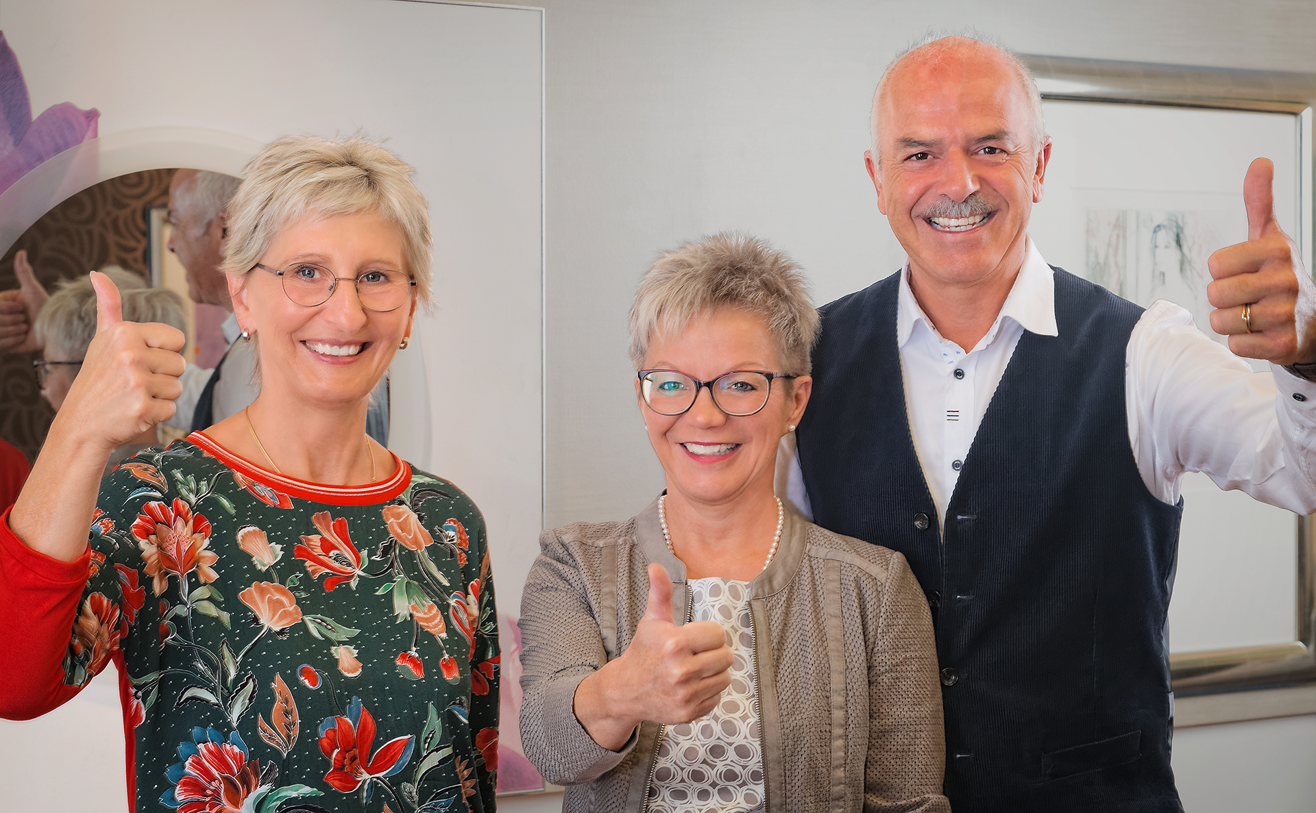 Atelier Senn – 20 Jahre – Portraits – Team vlnr: Rudolph Irma, Hug Yvonne, Hug Hans